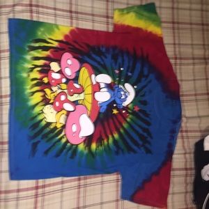 Smurfs tie-dye T
